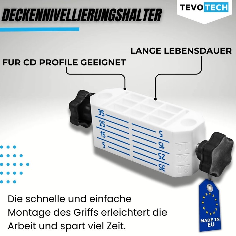 2 x Leveling System for Suspended Ceilings, Quick Installation Tool,