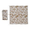 Creative Co-Op 4-Piece Cotton and Linen Printed Dinner Napkins with