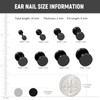 Earrings Men Women 8 Pairs Black Stud Earrings Fake Plug