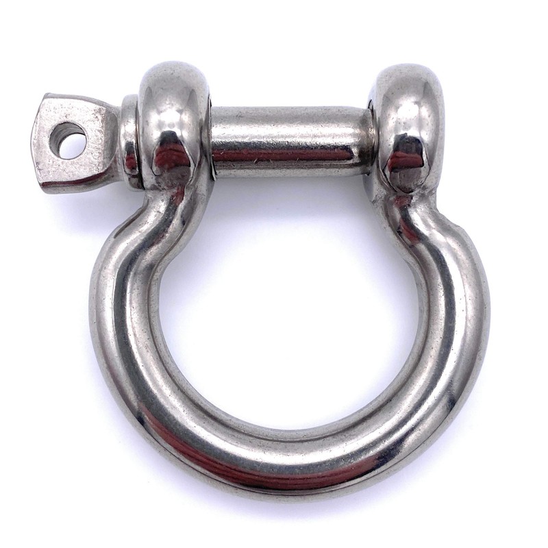 Pack of 5 Curved Shackles Stainless Steel V4A Diameter 6