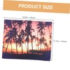 DOITOOL 1Set Creative Beach Tree Landscape Tapestry Vivid Wall Hanging