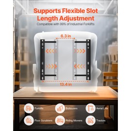 VEVOR Universal Forklift Seat, Tractor Seat with Adjustable Backrest & Safety Belt, Secure Micro Switch Design, Wear-Resistant PVC Mower Seat for Tractor Excavator, Skid Loader