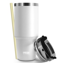 TYESO Tumbler with Straw, Water Bottle, Sports Bottle, Straw Bottle with Lid, Vacuum Insulated, 30.5 fl oz (900 ml), Vacuum Quenchure, Thermos, Exercise, Multicolor, Direct Drinking, Hot and Cold