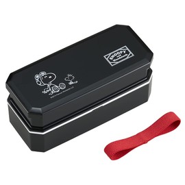 OSK PW-9 Shokado Bento Box, 20.3 fl oz (600 ml), Snoopy (Black)