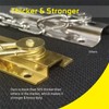 Security Door Chain Guard Solid Brass, Heavy-Duty Home Security, Sturdy