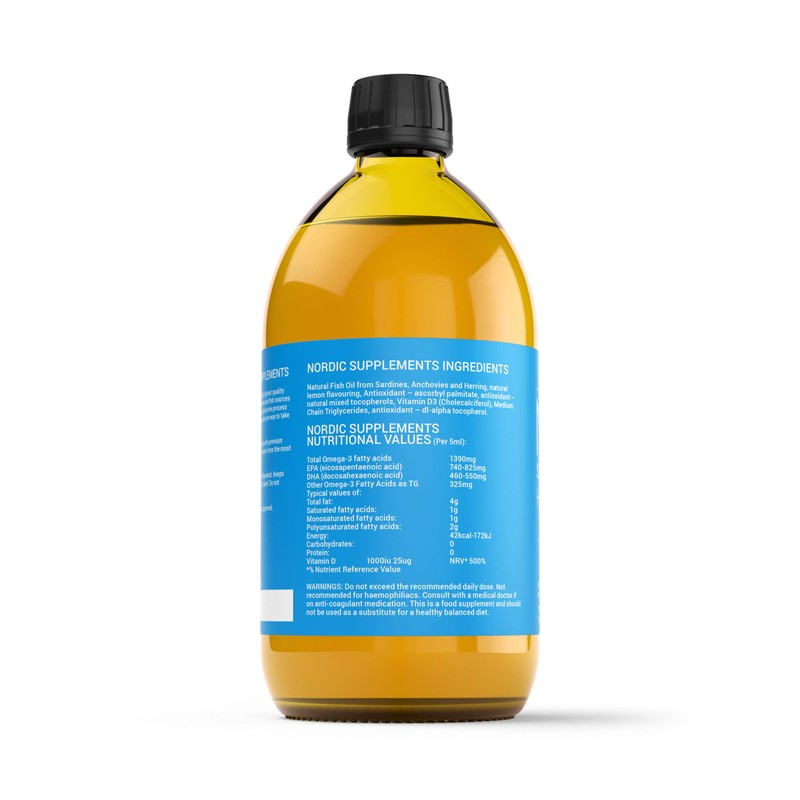 Nordic Supplements Nordic Supplements High Strength 500ml Omega 3 Fish