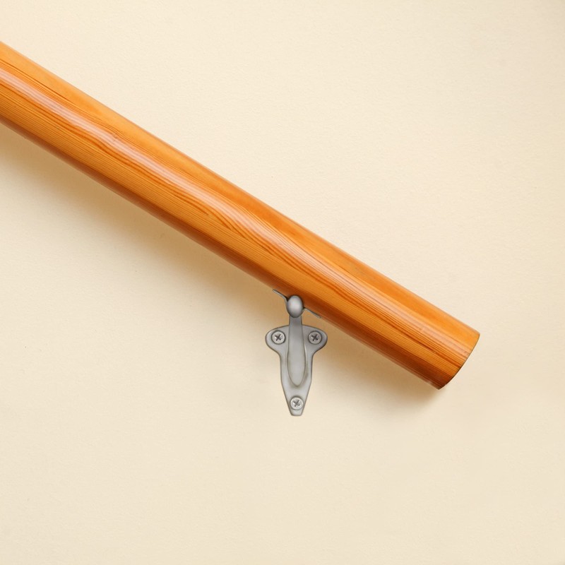 5-Pack Standard Handrail Brackets for Stairways and Hallways, Satin Nickel