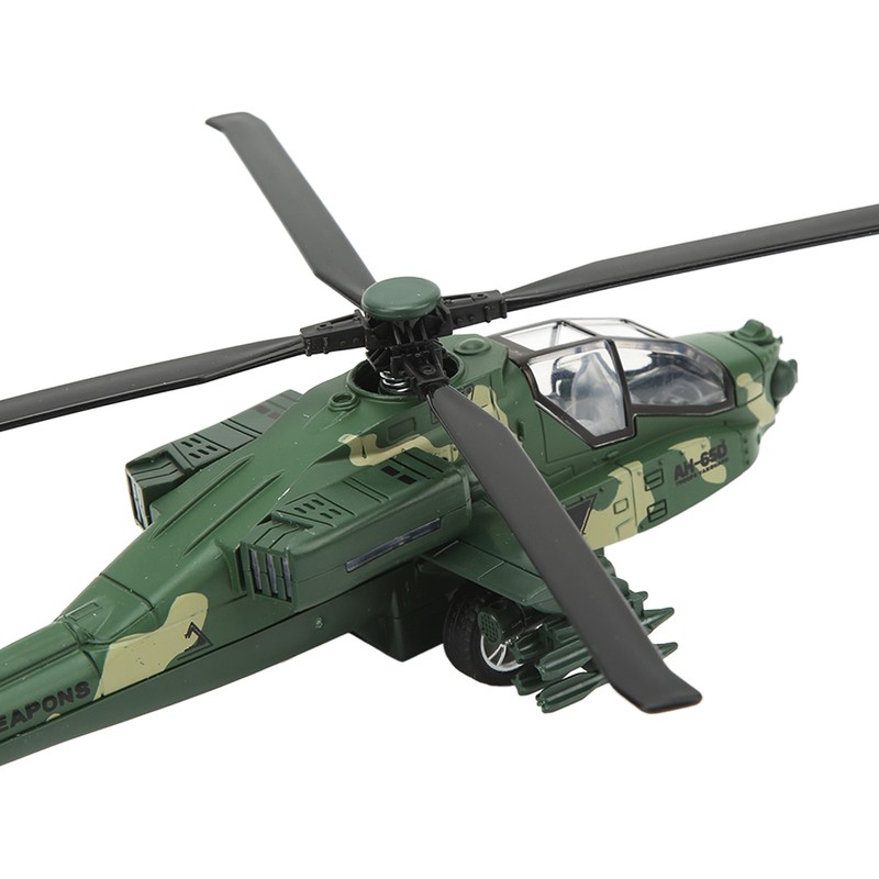 Alloy Copter Model Simulated Lifelike Diecast Pull Back Sound Light