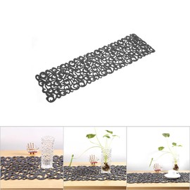 Felt Tablecloth Placemats Runner Kitchen Rectangle Decor Deep Grey for Dining Table Cozy Non Slip Washable