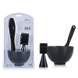 3 in1 Mask Mixing Bowl Set DIY Facemask Mixing Tool Kit with Spatula and Measuring Cup Mask Bowl Stick Spatula Applicator DIY Skin Care Mixing Tool Kit(Black)