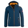 Trollkids Trollfjord Children's Softshell Jacket, Mystic Blue/Yellow