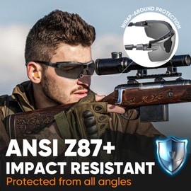 TICONN Anti-Fog Safety Glasses for Men and Women, ANSI Z87.1 Scratch Proof Eye Goggles with Adjustable Arms and UV Protection (Gray, 3PK)