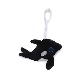 Plushland Adorable Orkee The Whale Keychain 4 Inches Plush Stuffed Animal - Custom Toy for Kids, Boys, Girls - Gifts Present for Birthday, Graduation Day, Valentine Day - Back to School