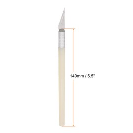 HARFINGTON 1set (13pcs) Art Craft Knife Set 3pcs Hobby Exacto Knives & 10pcs 9 Types Spare Blades with Plastic Box for Scrapbooking Stencil DIY Precision Crafting, White