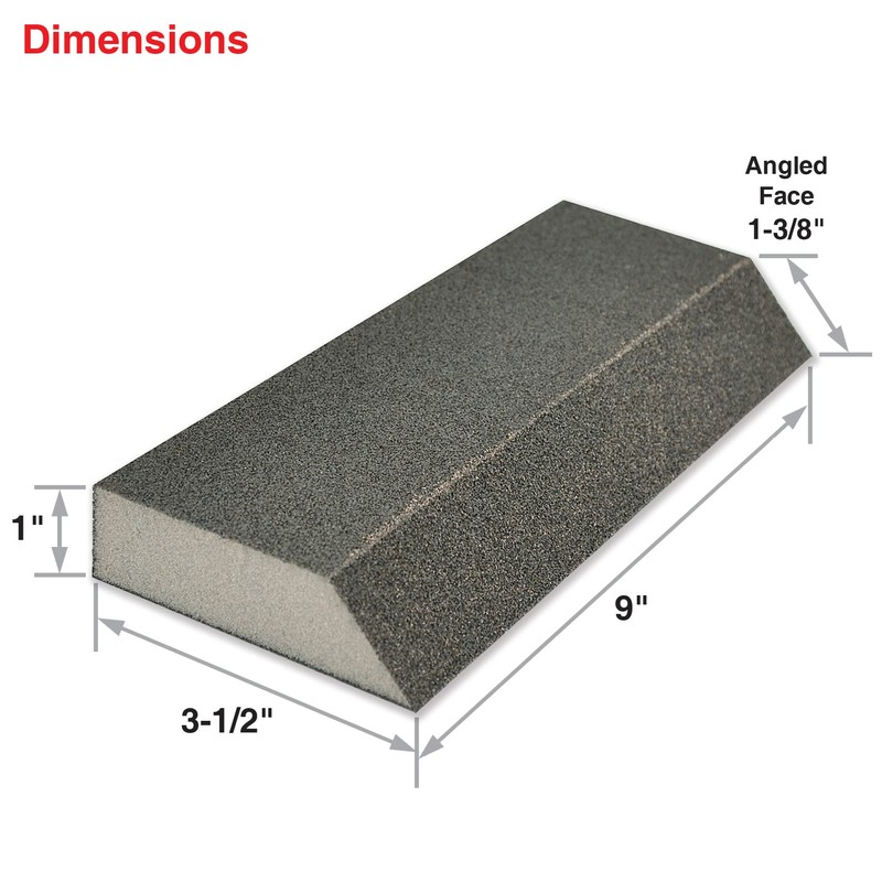 IVY Classic 42031 Fine Angled Drywall XL Sanding Sponge, Flex-Abrasive,