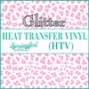 White & Light Pink Leopard Spots Pattern #3 Glitter HTV