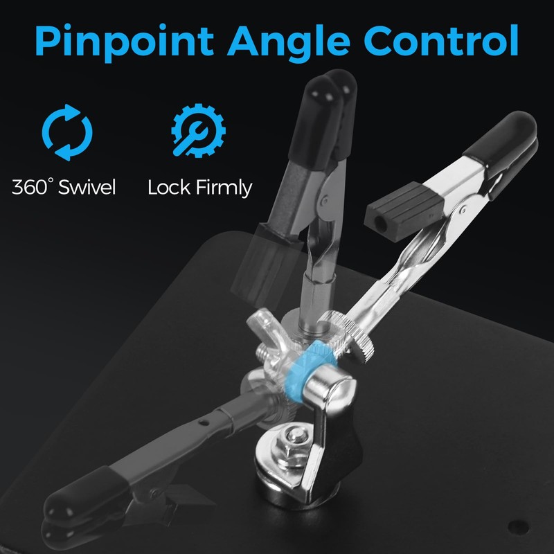 EOOKU Helping Hands Soldering Station–Compact Solder Clamp Tool for Electronics,