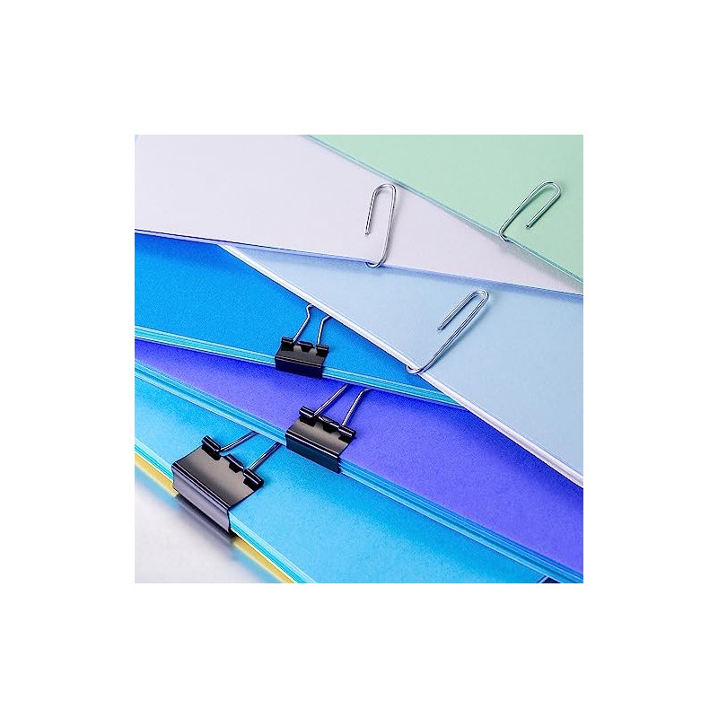 Officemate 340 Assorted Paper Clips and Binder Clips, Re-usable Storage