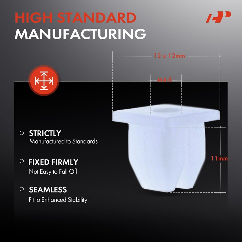 A-Premium 50PCS Nylon Front & Rear Bumper & Fender Nut