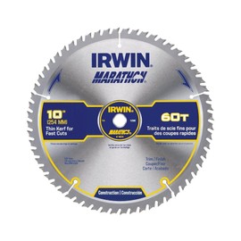IRWIN Tools MARATHON Carbide Table/Miter Circular Blade, 10-Inch, 60T (14074)