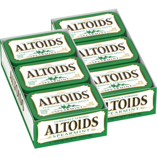 Altoids Spearmint Mints, 1.76 Ounce - 6 Count (Pack of 2)