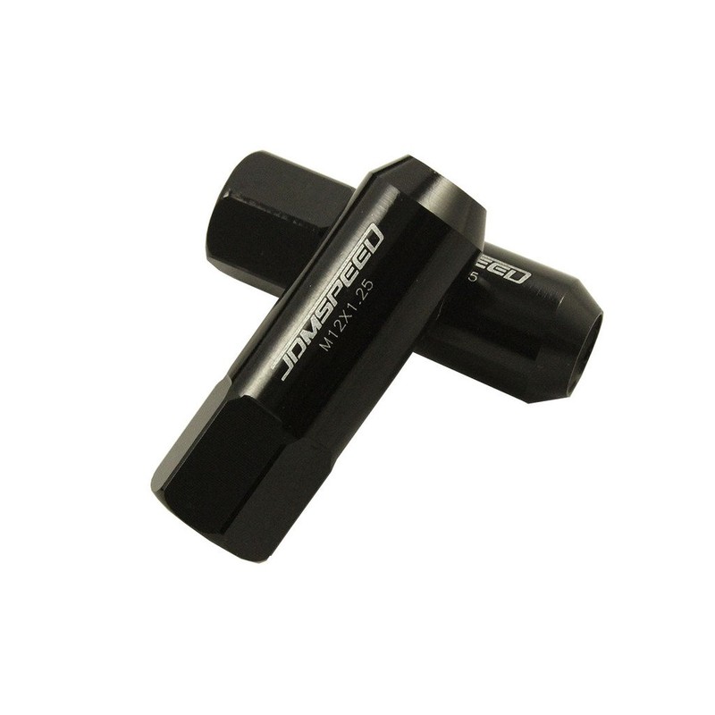JDMSPEED Black 60MM Aluminum Extended Tuner Lug Nuts Replacement for