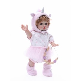 Cloveray Reborn Baby Dolls, 18inch Large Realistic Hand-Rooted Hair Lifelike Baby Dolls with Accessories for 3+ Year Old Girls Gifts, Pretend Play, Collection