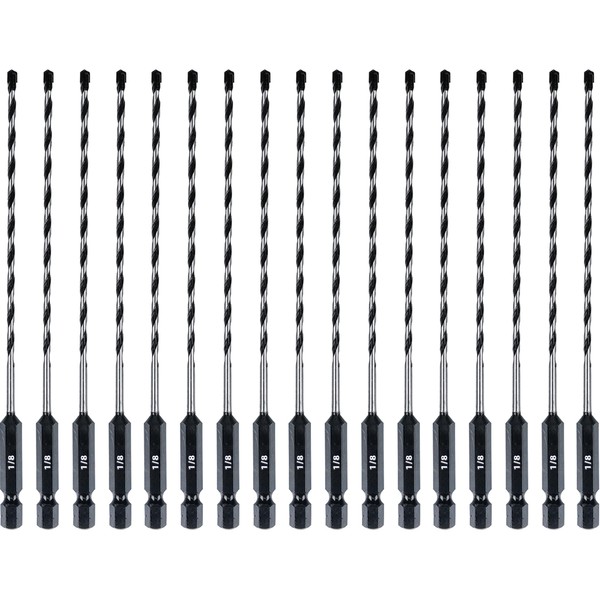 1/8 Inch Masonry Drill Bits (13 Pack - Industrial Grade