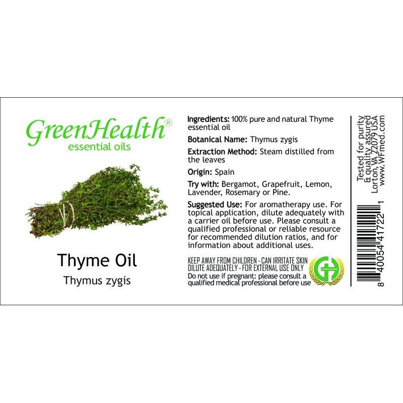 Thyme 100% Pure Essential Oil (White) - 1oz (30ml)