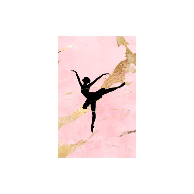 Pink and Gold Ballet Lined Journal; Gift idea for girls,