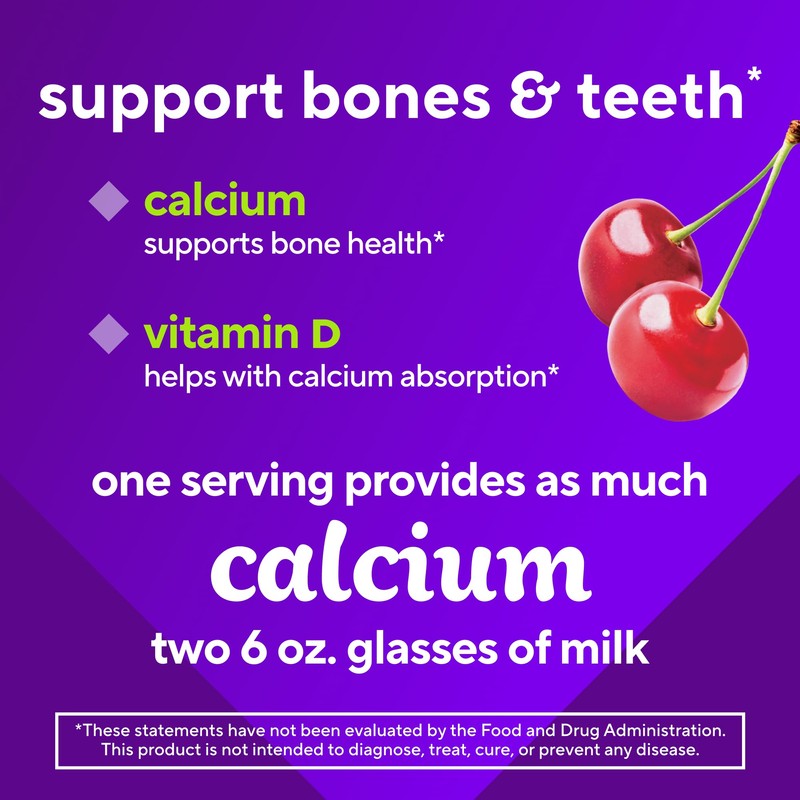 vitafusion Chewable Calcium Gummy Vitamins for Bone and Teeth Support,