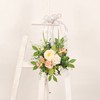 Spring Rose Wreath Front Door Decorative Hanging Wreath Artificial Wall