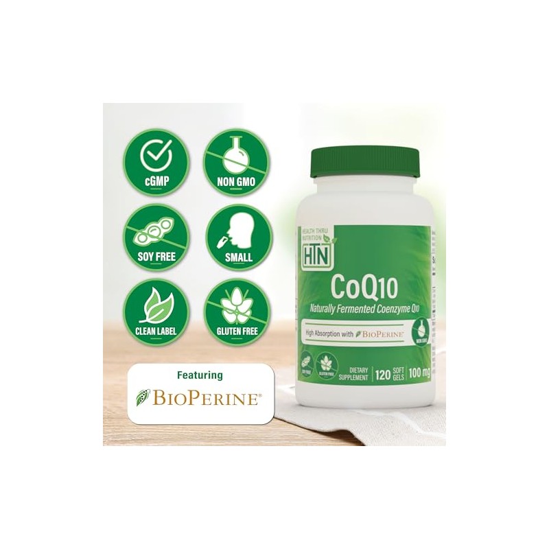 Health Tru Nutrition | CoQ10 Con BioPerine, 100 MG, 120
