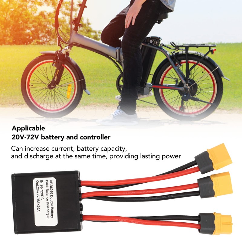 Dual Battery E-Bike Adapter for 20V 72V Parallel Battery System