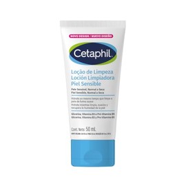 Cetaphil - Loción Limpiadora Facial y Corporal 50 g – Limpieza Suave, Remueve Maquillaje e Impurezas, Piel Sensible, Uso en Seco o con Ag...