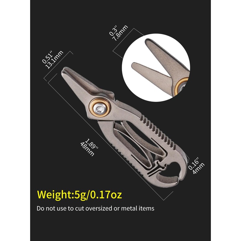 TIKIDESIGN Titanium Nose Hair Scissors