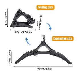 SquEqu 2 Pack Fuel Canister Stabilizer Portable Folding Mini Stand Holder Tripod Support Bracket for Outdoor Camping Propane Butane Can Cylinder Cartridge Bottle Gas Tank Stove Burner Hiking Picnic
