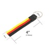eVerPlate Germany Flag Keychain Stripe Ribbon Nylon Band Leather Key