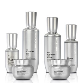 Genie Youm EGF Basic Cosmetics 6 Types Hyaluronic Acid Moisturizing Women’s Functional Skin Care Gift Set / 지니윰 EGF 기초 화장품 6종 히알루론산 수분 보습 여성 기능성 스킨케어 선물 세트