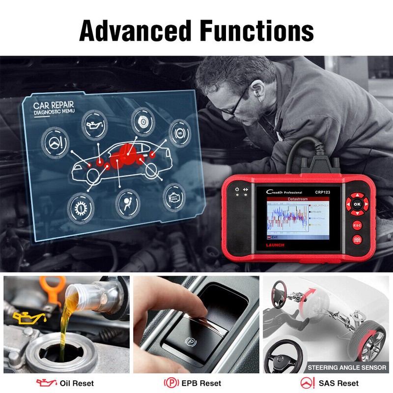 LAUNCH 2025 LAUNCH OBD2 Scanner CRP123 Engine Diagnostic Scan Tool