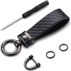 OSIFIT - Llavero de coche estilo fibra de carbono, universal,