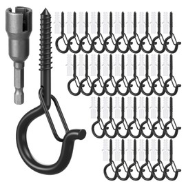 GIPTIME Q-Hanger Light Hooks,32 Pack Lights Hanger Hooks Easy Release Outdoor Wire and Fairy Lights Christmas Light House Garage New Year Party Led Fairy Lights, Safety Buckle Design
