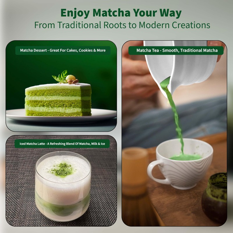 Elite Peace - 5-Piece Matcha Whisk Set - Bamboo Whisk