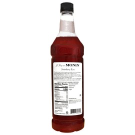 Monin - Strawberry Rose Syrup, Natural Flavoring for Coffee, Lattes, Teas, Lemonades, Cocktails, and More (1 Liter)