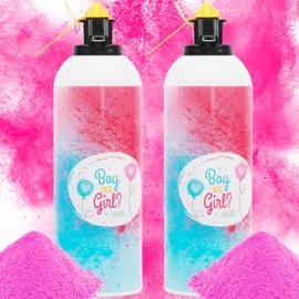 Gender Reveal Giant Size Fire Extinguisher 2 Packs Large 100% Biodegragable Pink Smoke Spray Color Powder Smoke Bomb | Blasts 10+ Feet 700g| Baby Gender Reveal Party Decorations & Ideas