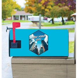 New York City Design E Souvenir Magnetic Mailbox Cover