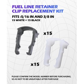 SCUARI 30PCS 3/8" 5/16" Fuel Line Clips,Car Accessories Car Clips,Automotive Clips Fuel Line Retainer Clip,Fuel Line Quick Disconnect Retaining Clip Set Replacement,Replace #2F1Z9A317BA 2F1Z9A317AA