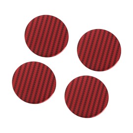 ACROPIX 45mm Style Car Wheel Center Hub Cap Emblem Base Sticker - Pack of 4 Red