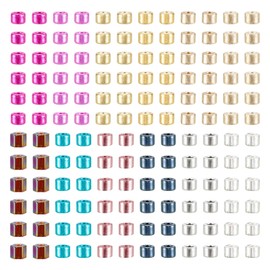 12580 Pcs 2 mm Glass Seed Beads - Colorful Square Glass Tube Beads for Christmas Bracelet, Jewelry Making, Keychain, Lanyard Decor