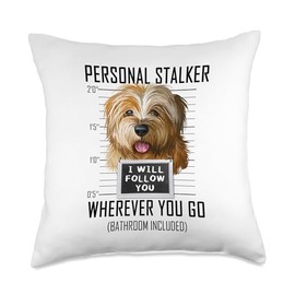 Personal Stalker Dog Norfolk Terrier I Will Follow You Throw Pillow